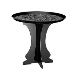 Μοντέρνο Cake Stand Plexiglass διαστάσεων Φ25x22εκ. High Gloss μαύρο GARIBALDI