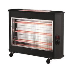 Θερμάστρα χαλαζία 2800W 220-240V μαύρη με θερμοστάτη διακόπτη ασφαλείας και θερμοστάτη
