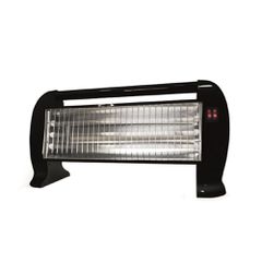 Θερμάστρα χαλαζία 1200W με ενδεικτική λυχνία λειτουργίας σε μαύρο χρώμα για χώρους εώς 19m²