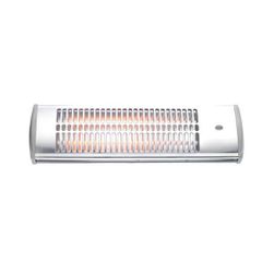 Θερμάστρα μπάνιου επίτοιχη ασημί 1200W 230V με 2 επιλογές ισχύος & προστασία υπερθέρμανσης