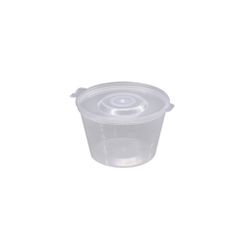 Σωσάκι με ενσωματωμένο καπάκι PP 120ml (4oz) διάφανο συσκευασία 50 τεμαχίων