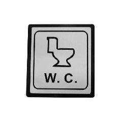 Πινακίδα τοίχου με ένδειξη «WC » διαστάσεων 11x12cm