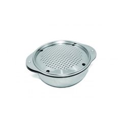 Τρίφτης διπλής όψεως INOX με μπωλ διαστάσεων Ø17x6,5hcm