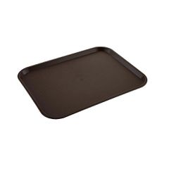 Δίσκος πλαστικός fast-food 35x26cm σε καφέ χρώμα