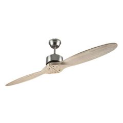 Ανεμιστήρας οροφής 70W Φ132cm ανοιχτό καφέ με 2 φτερωτές και κοντρόλ για χώρους έως 20m²