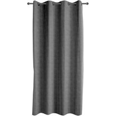 Κουρτίνα Suede 130gsm με κρίκους σε χρώμα σκούρο γκρι 140x260cm της Artisti Italiani