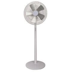 Ανεμιστήρας με ορθοστάτη Φ40cm ισχύος 60W περιστρεφόμενος 90° σε λευκό-ασημί χρώμα
