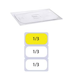 Καπάκι PC διάφανο για δοχεία τροφίμων GN1/3 (176 x 325mm)
