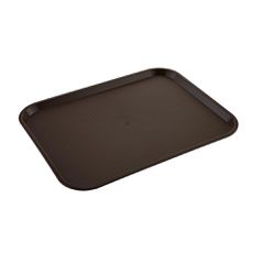 Πλαστικός δίσκος σερβιρίσματος 370X280mm self service COLORATO σε καφέ χρώμα