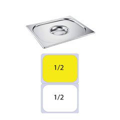 Καπάκι δοχείου γαστρονομίας INOX 1/2 χωρίς σχισμή