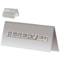 Επιτραπέζια σήμανση RESERVE ΙΝΟΧ διαστάσεων 15x5,5hcm