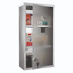 Φαρμακείο INOX με κλειδαριά και μαγνητική πόρτα 30x12x50hcm