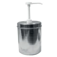 Δοχείο ΙΝΟΧ διαστάσεων Ø15x19hcm με υποδοχή για διανεμητή χωρητικότητας 2,8lit