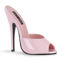 Devious high heels mules baby pink DOM101/BP