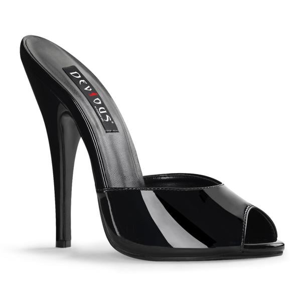 Devious high heels mules black DOM101/B