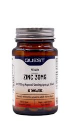 Quest Zinc 30mg 60ταμπλέτες Ψευδάργυρος