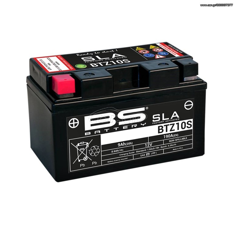Μπαταρία BS-BTZ10S SLA MT-9, MT-7, Tracer 700/900, Tenere 700, LC4, 690, CB 500X