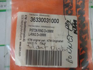 ktm    Πιστονι ring  KTM - PISTON RING D=39MM