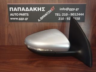 VW Golf 6 2008-2013 ηλεκτρικός καθρέπτης δεξιός ασημί – 6 καλώδια . 