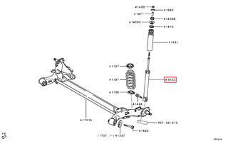 ΑΜΟΡΤΙΣΕΡ ΟΠΙΣΘΙΑ MITSUBISHI SPACESTAR ΓΝΗΣΙΑ ΚΑΙΝΟΥΡΓΙΑ (4162A395)