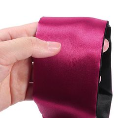 Pink-Black Satin Blindfold Scarf-thumb-2