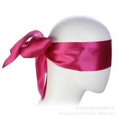 Dark Pink Satin Blindfold Scarf