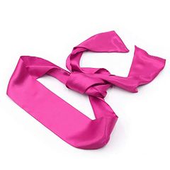 Dark Pink Satin Blindfold Scarf-thumb-1