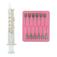 Γυάλινη σύριγγα χωρητικότητας 5ml με 12 Βελόνες