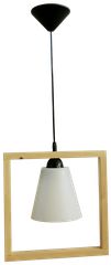 Κρεμαστό φωτιστικό FUN-01 1/L FRAME WOOD Heronia 31-0402