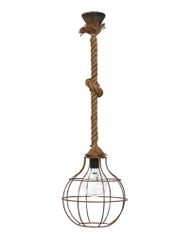 Φωτιστικό Κρεμαστό FUN-50/25 ROPE UT-BR 1/L ΠΛΕΓΜΑ PUMKIN Heronia 31-1280