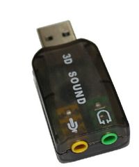 ΚΑΡΤΑ ΗΧΟΥ USB 2.0 To Mic Speaker Audio 5.1 Ch Channel 3D Sound Card Adapter Virtual For PC