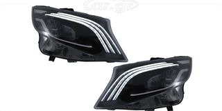 Full LED Headlights suitable for Mercedes V-Class W447 (2016-2020) Black-thumb-4