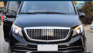 Full LED Headlights suitable for Mercedes V-Class W447 (2016-2020) Black-thumb-1