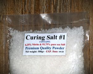 Νιτρικό αλάτι curing #1 για πάστωμα κάπνισμα κρεάτων ψαριών καπνιστό αλάτι πράγας insta cure salt nitrite 6,25% селитра для курения соль азотнокислого натрия-thumb-1