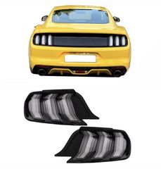 ΦΑΝΑΡΙΑ ΠΙΣΩ Full LED Taillights Ford Mustang VI S550 (2015-2019) Smoke Clear with Dynamic Sequential Turning Lights