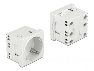 DELOCK module πρίζας ρεύματος Easy 45 81324, 45°, 45x45mm, 10τμχ