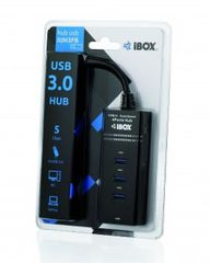 iBox IUH3FB interface hub 5000 Mbit/s Black-thumb-2