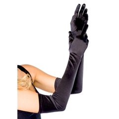 ΓΑΝΤΙΑ EXTRA LONG SATIN GLOVES BLACK