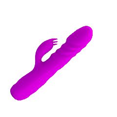 Παλινδρομικός Δονητής Κουνελάκι Melanie Power Thrusting Rabbit Vibrator (Μωβ) - Pretty Love