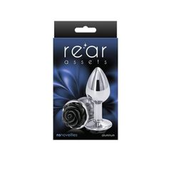 Butt Plug Rear Assets - Rose - Small - Black-thumb-1