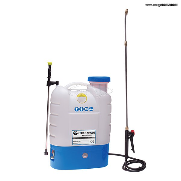 ΨΕΚΑΣΤΗΡΑΣ ΜΠΑΤΑΡΙΑΣ GARDENMAN KM040718DE - 18L "επινώτιος-Li-ion"