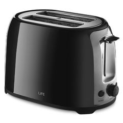 Life Crispy Φρυγανιέρα 2 Θέσεων 750W Μαύρη (221-0258)