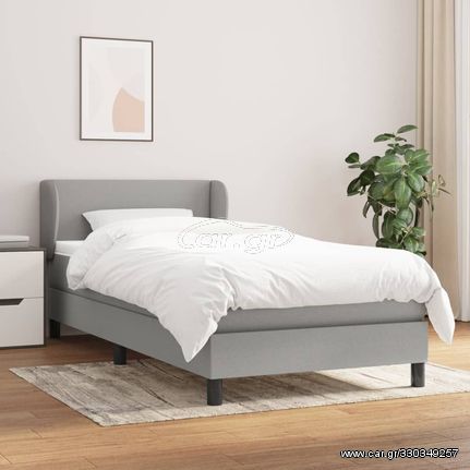 ΚΡΕΒΑΤΙ BOXSPRING ΜΕ ΣΤΡΩΜΑ ΑΝΟΙΧΤΟ ΓΚΡΙ 90X200 ΕΚ. ΥΦΑΣΜΑΤΙΝΟ 3126053