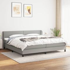 ΚΡΕΒΑΤΙ BOXSPRING ΜΕ ΣΤΡΩΜΑ ΑΝΟΙΧΤΟ ΓΚΡΙ 200X200 ΕΚ. ΥΦΑΣΜΑΤΙΝΟ 3126109