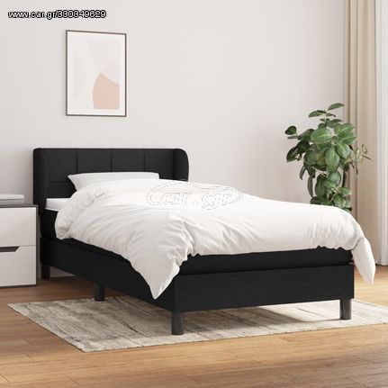 ΚΡΕΒΑΤΙ BOXSPRING ΜΕ ΣΤΡΩΜΑ ΜΑΥΡΟ 100 X 200 ΕΚ. ΥΦΑΣΜΑΤΙΝΟ 3126223