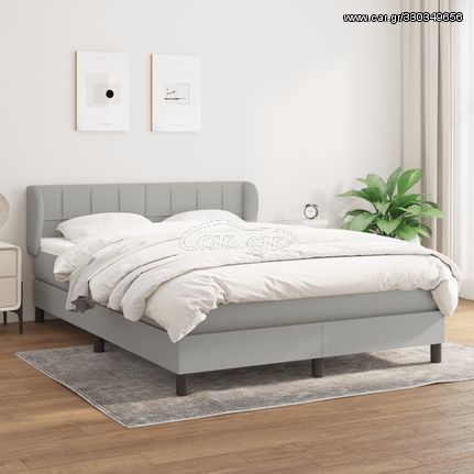 ΚΡΕΒΑΤΙ BOXSPRING ΜΕ ΣΤΡΩΜΑ ΑΝΟΙΧΤΟ ΓΚΡΙ 140X200 ΕΚ. ΥΦΑΣΜΑΤΙΝΟ 3126245