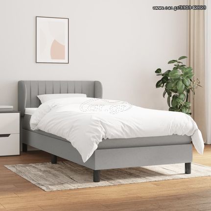 ΚΡΕΒΑΤΙ BOXSPRING ΜΕ ΣΤΡΩΜΑ ΑΝΟΙΧΤΟ ΓΚΡΙ 90X200 ΕΚ. ΥΦΑΣΜΑΤΙΝΟ 3126373