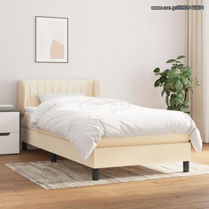 ΚΡΕΒΑΤΙ BOXSPRING ΜΕ ΣΤΡΩΜΑ ΚΡΕΜ 90X200 ΕΚ.ΥΦΑΣΜΑΤΙΝΟ 3126378