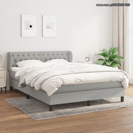 ΚΡΕΒΑΤΙ BOXSPRING ΜΕ ΣΤΡΩΜΑ ΑΝΟΙΧΤΟ ΓΚΡΙ 140X200 ΕΚ. ΥΦΑΣΜΑΤΙΝΟ 3126485