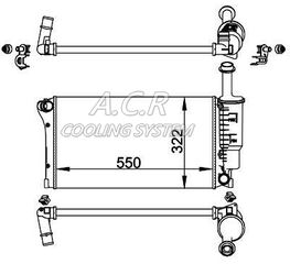 ΨΥΓΕΙΟ ΝΕΡΟΥ ΚΑΙΝΟΥΡΙΟ FIAT PANDA 2003-2013 (540X322X18) AVA FT2335 MAHLE CR10000S NISSENS 617852 NRF 53075 VALEO 735175 51779915